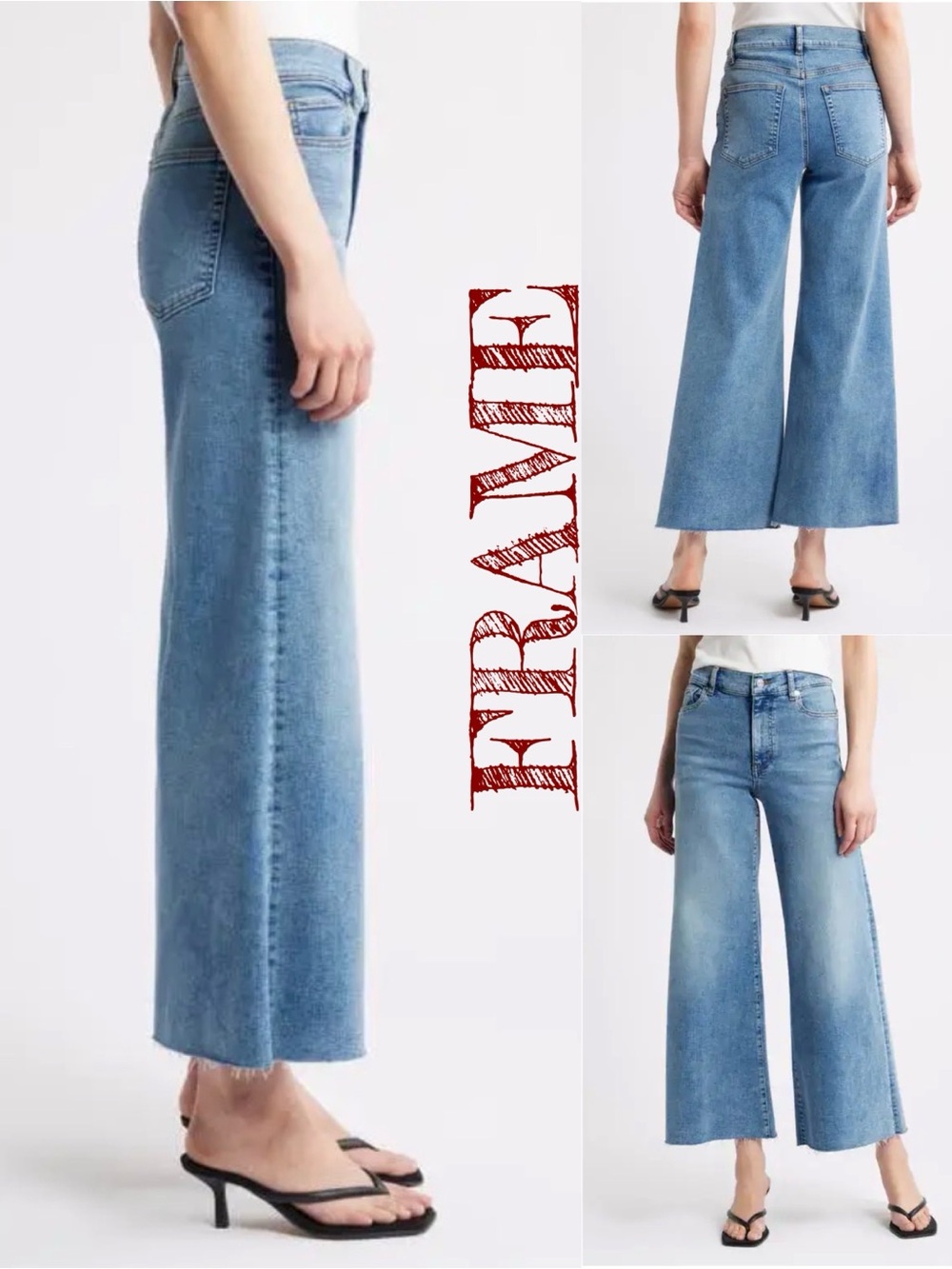 Frame Le Palazzo Crop Wide Leg Jeans